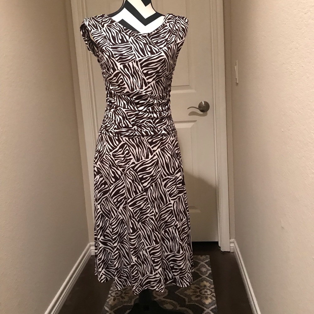 Enfocus Studio brown and white dress
